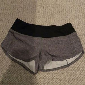 Lulu lemon shorts grey and black size 4